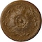 Ekena Millwork Legacy Acanthus Ceiling Medallion (Canopies up to 3 1/2"), 12 3/4"OD x 7/8"P, Smokey Topaz Crackle CM12LESTC - alternate 1